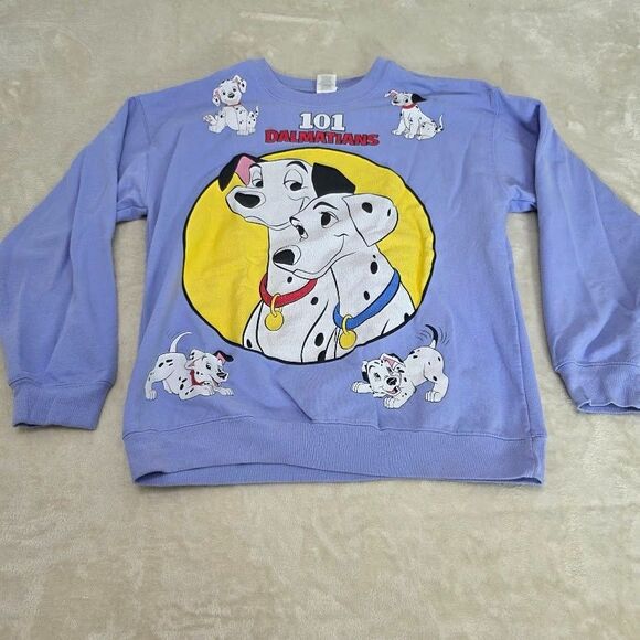 Disney Tops - Disney 101 Dalmatians Crew Neck Sweatshirt Lavender Size S Women's Long Sleeve